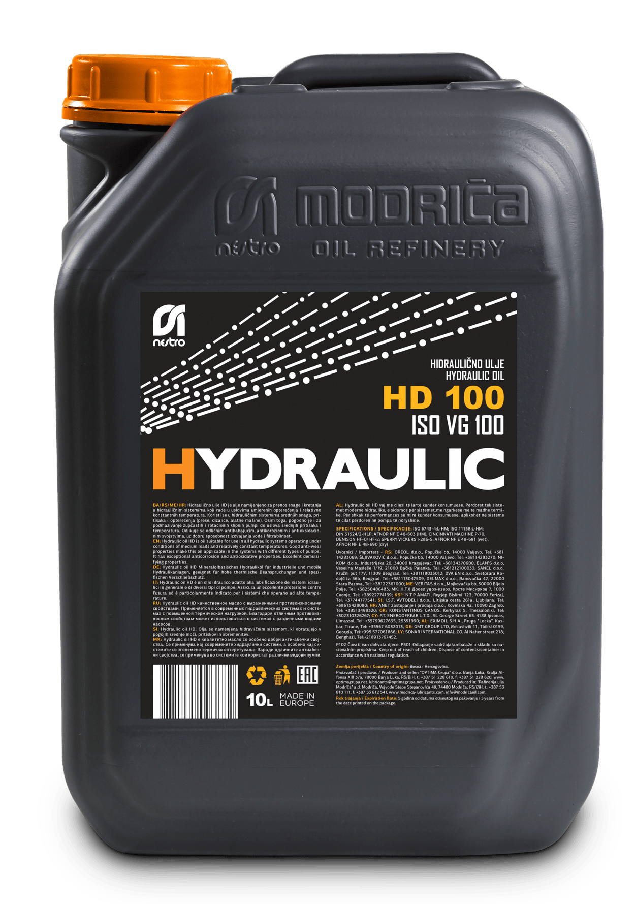 Гидравлическое масло Nestro HIDRAULIČNO ULJE HD 100