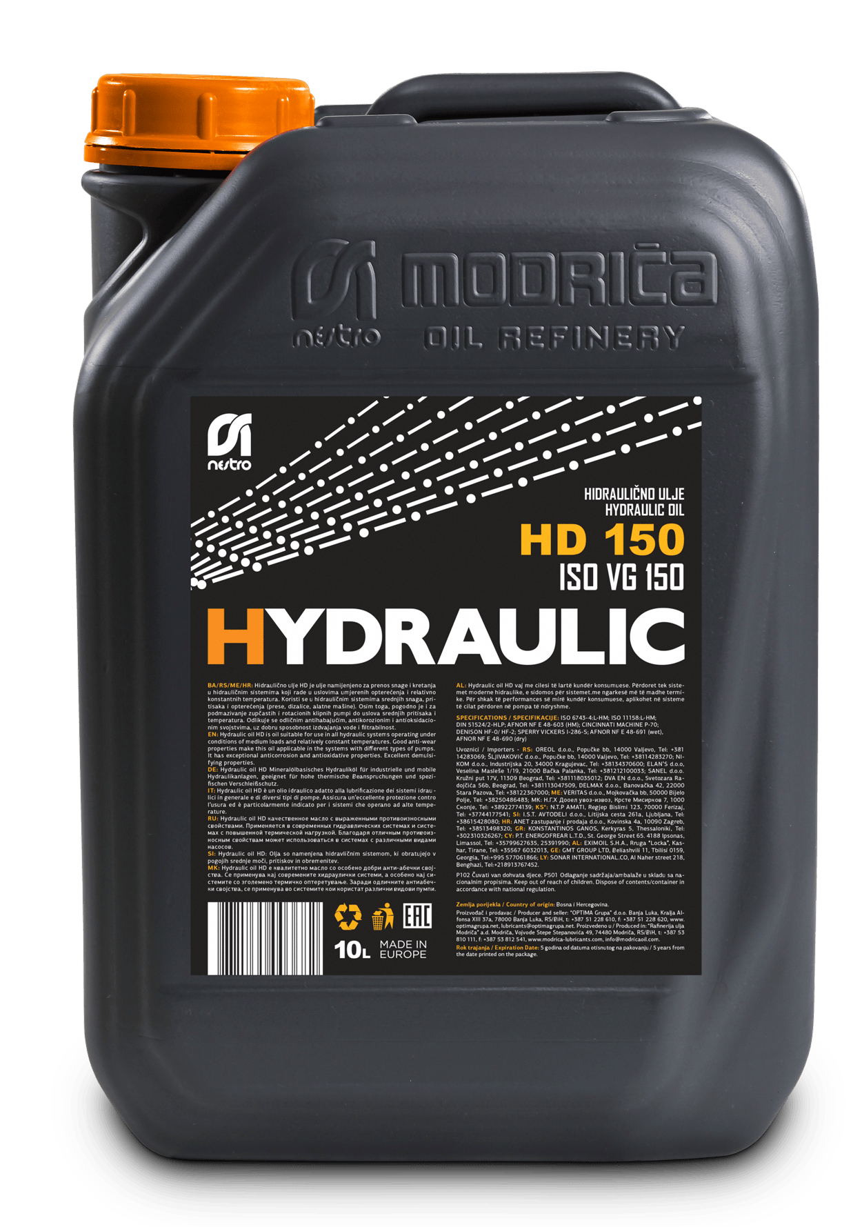 Гидравлическое масло Nestro HIDRAULIČNO ULJE HD 150