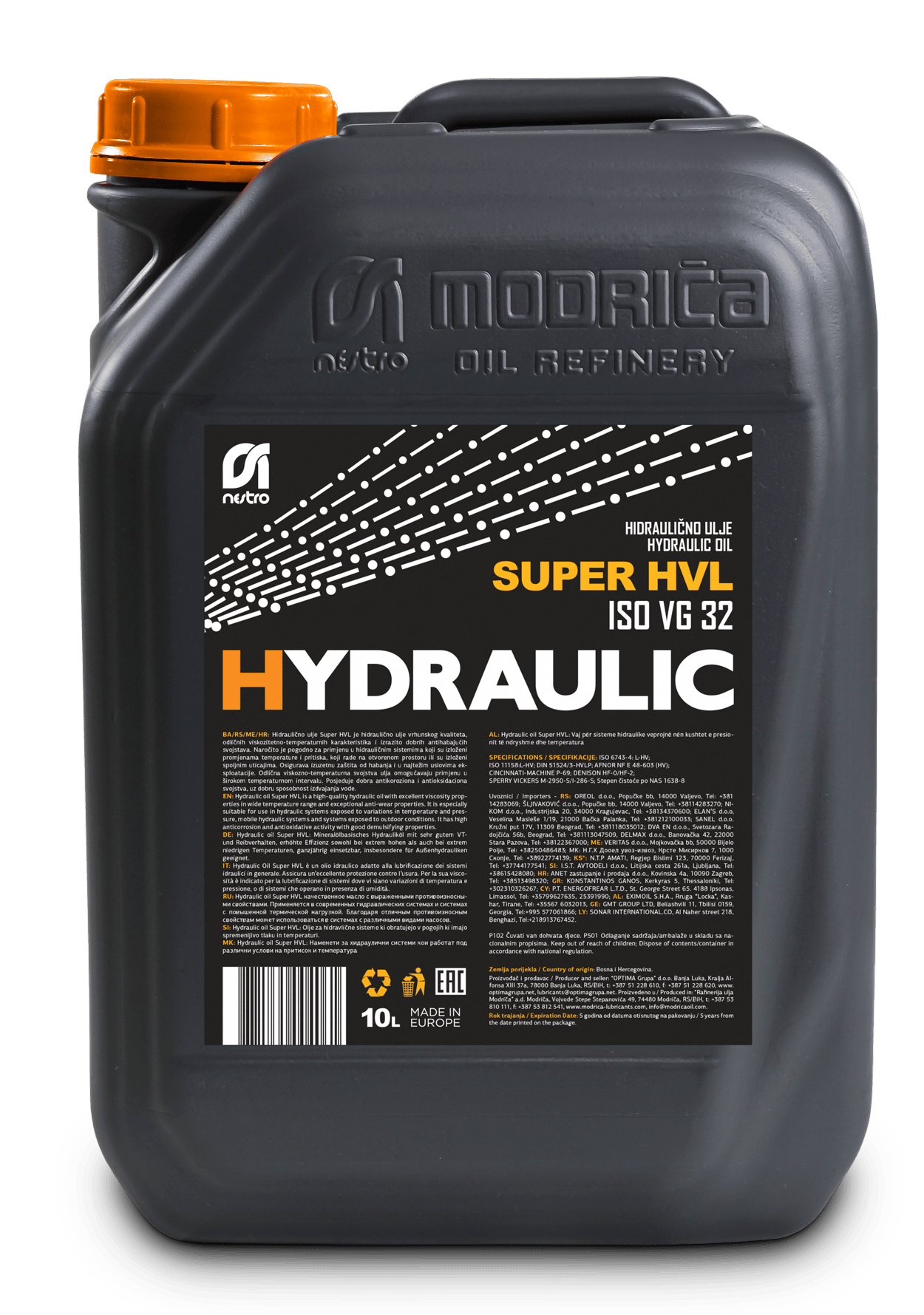 Гидравлическое масло Nestro HIDRAULIČNO ULJE SUPER HVL 32
