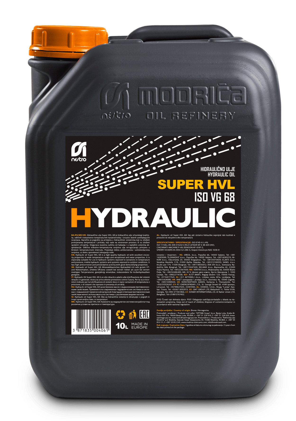 Гидравлическое масло Nestro HIDRAULIČNO ULJE SUPER HVL 68